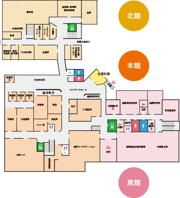 1階のフロアマップ