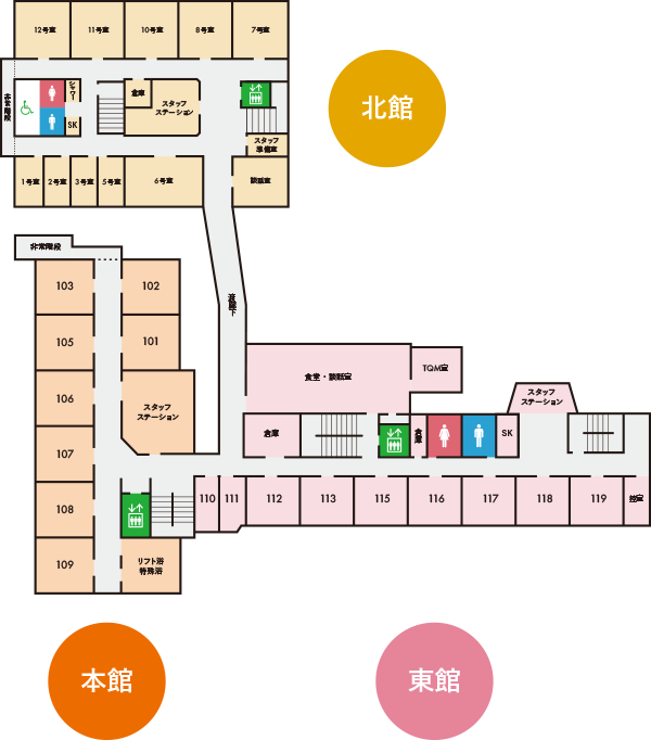 2階のフロアマップ